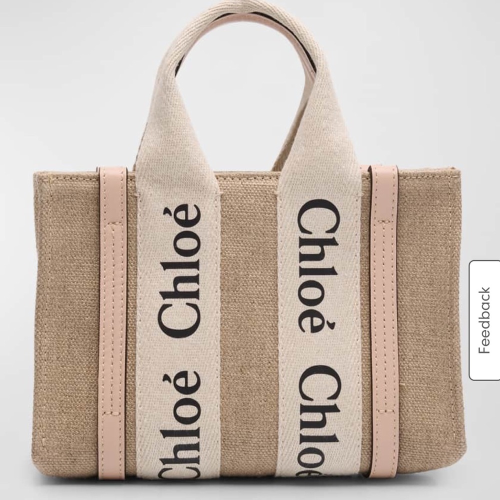 Chloe Woody Tote - Small Pink